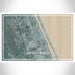 Daytona Beach Florida Map Print Landscape Orientation in Afternoon Style With Shaded Background