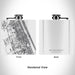 Rendered View of Daytona Beach Florida Map Engraving on 6oz Stainless Steel Flask in White