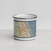 Front View Custom Daytona Beach Florida Map Enamel Mug in Woodblock