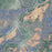 Deadwood South Dakota Map Print in Afternoon Style Zoomed In Close Up Showing Details