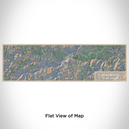 Flat View of Map Custom Deadwood South Dakota Map Enamel Mug in Afternoon