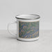 Left View Custom Deadwood South Dakota Map Enamel Mug in Afternoon