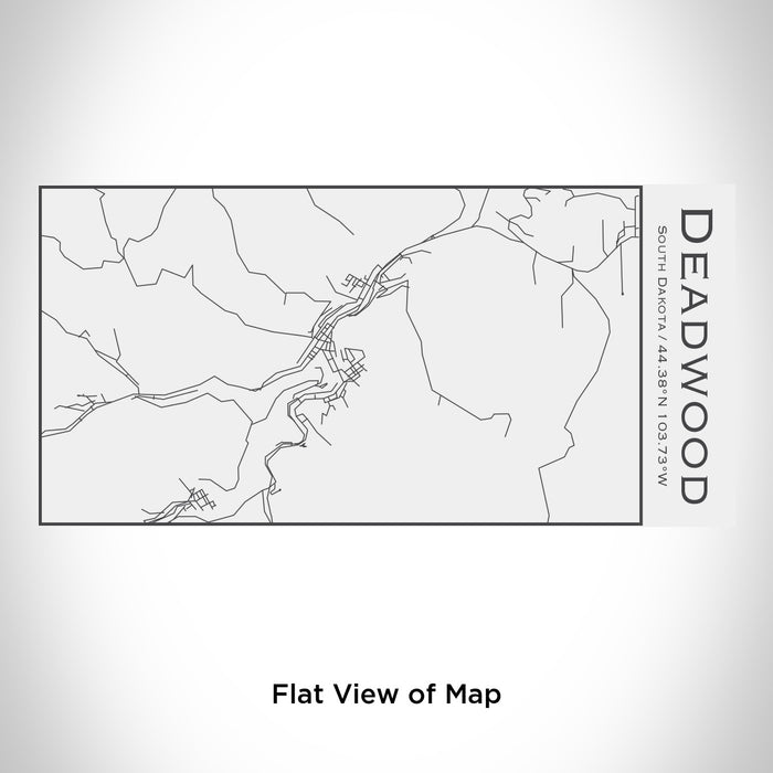 Rendered View of Deadwood South Dakota Map Engraving on 17oz Stainless Steel Insulated Cola Bottle in White