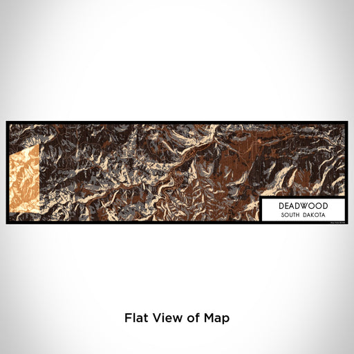 Flat View of Map Custom Deadwood South Dakota Map Enamel Mug in Ember
