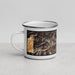 Left View Custom Deadwood South Dakota Map Enamel Mug in Ember