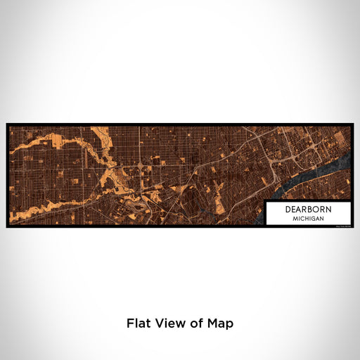 Flat View of Map Custom Dearborn Michigan Map Enamel Mug in Ember