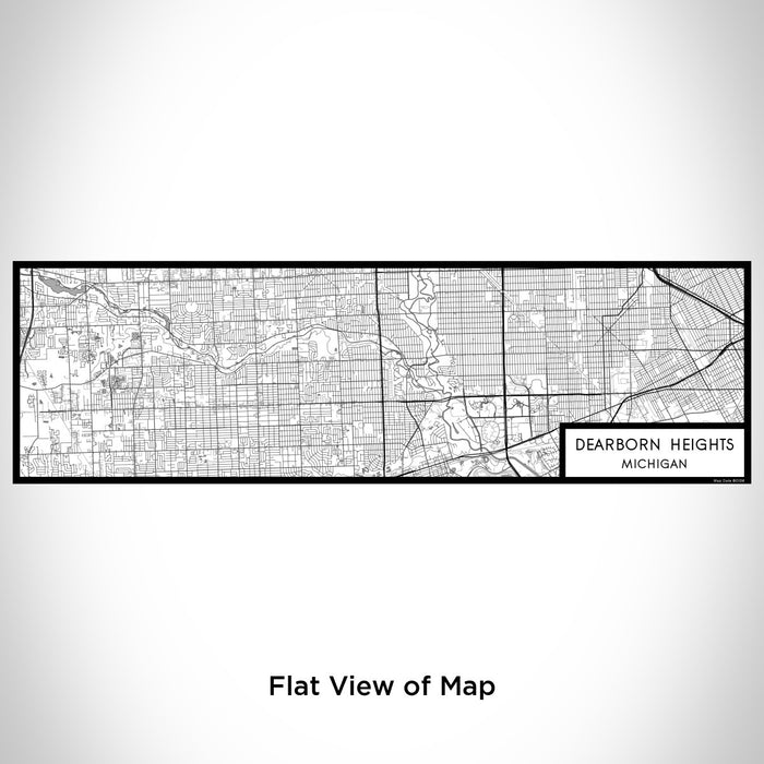 Flat View of Map Custom Dearborn Heights Michigan Map Enamel Mug in Classic