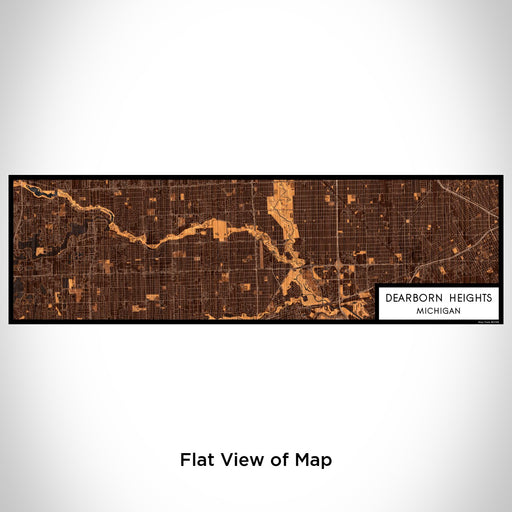 Flat View of Map Custom Dearborn Heights Michigan Map Enamel Mug in Ember