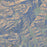 Death Valley National Park Map Print in Afternoon Style Zoomed In Close Up Showing Details