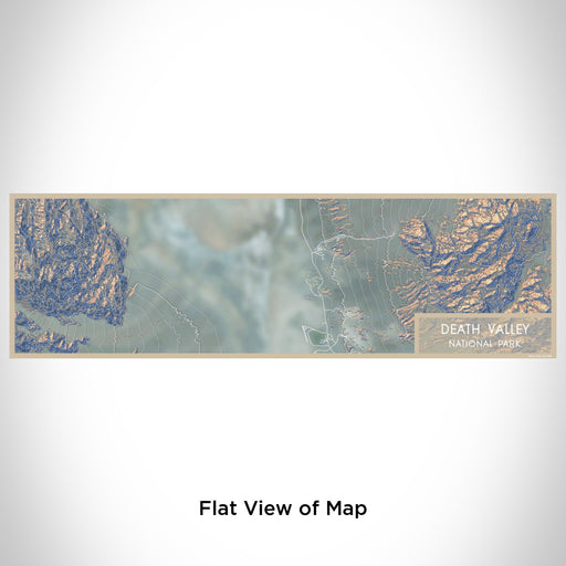Flat View of Map Custom Death Valley National Park Map Enamel Mug in Afternoon