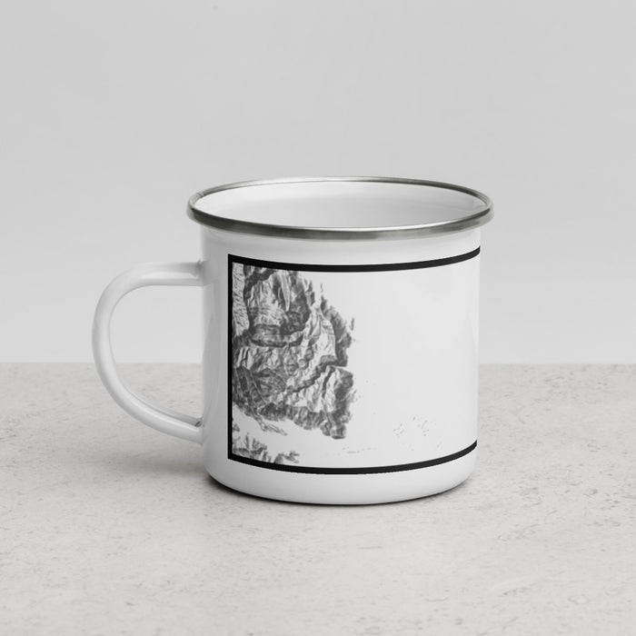 Left View Custom Death Valley National Park Map Enamel Mug in Classic