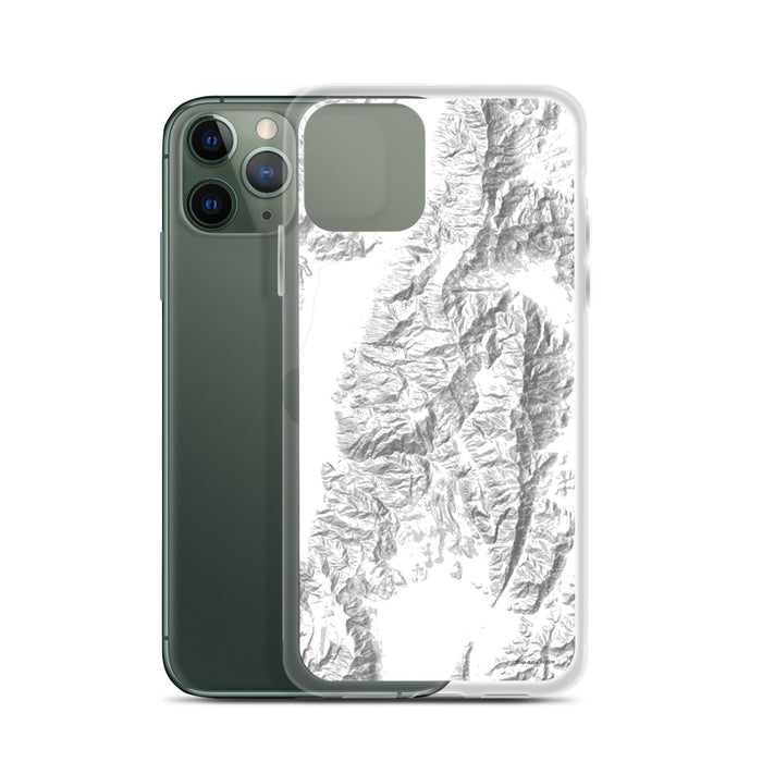Custom Death Valley National Park Map Phone Case in Classic on Table with Laptop and Plant