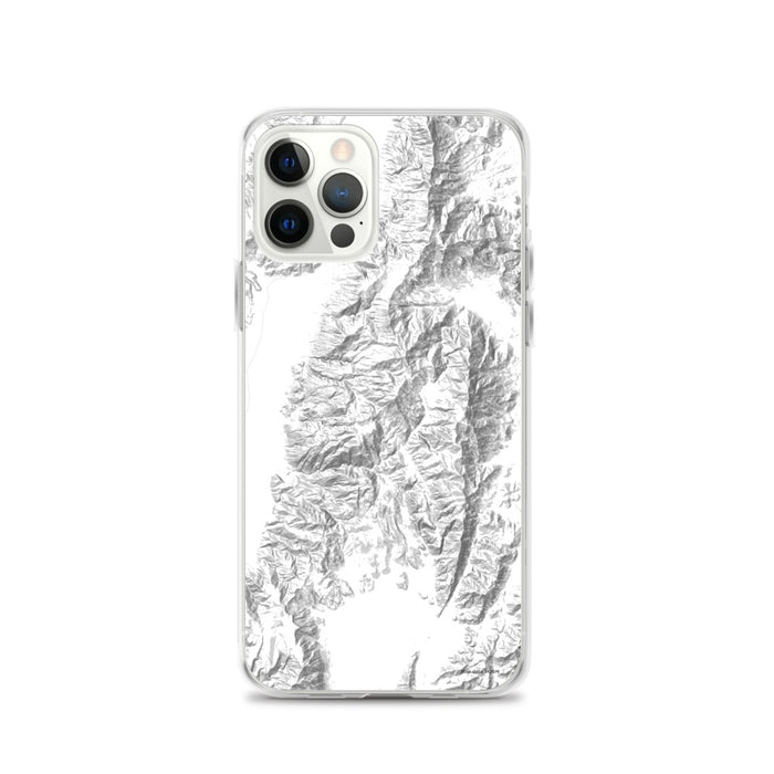 Custom Death Valley National Park Map iPhone 12 Pro Phone Case in Classic