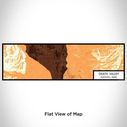 Flat View of Map Custom Death Valley National Park Map Enamel Mug in Ember