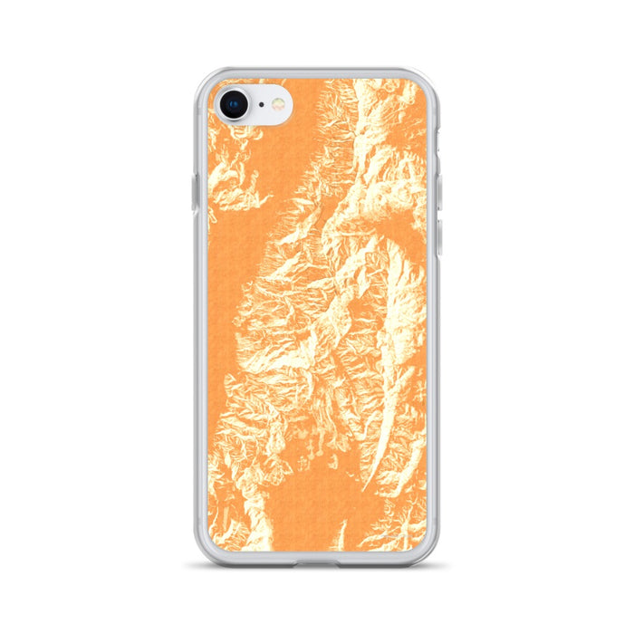 Custom Death Valley National Park Map iPhone SE Phone Case in Ember