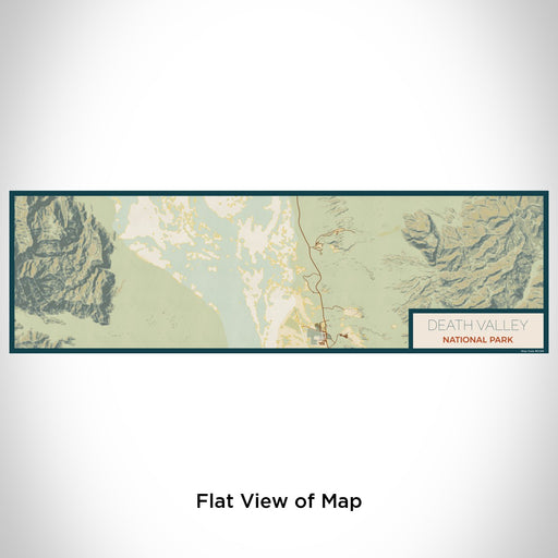 Flat View of Map Custom Death Valley National Park Map Enamel Mug in Woodblock