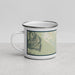 Left View Custom Death Valley National Park Map Enamel Mug in Woodblock