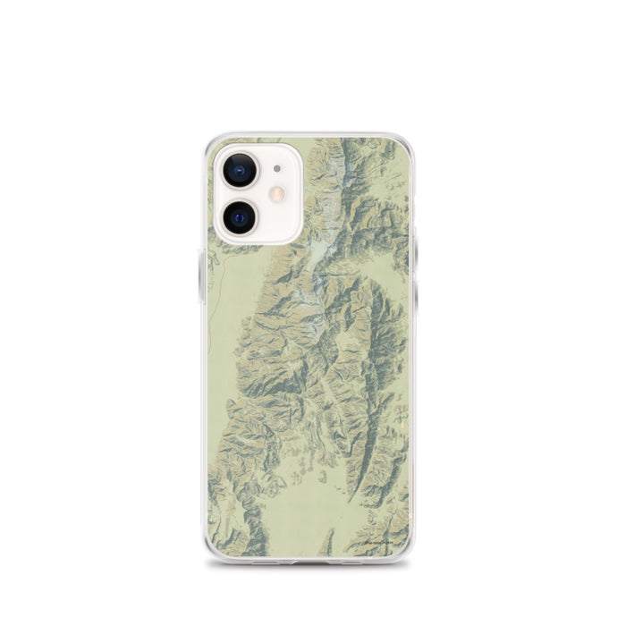 Custom Death Valley National Park Map iPhone 12 mini Phone Case in Woodblock