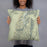 Person holding 18x18 Custom Death Valley National Park Map Throw Pillow in Woodblock