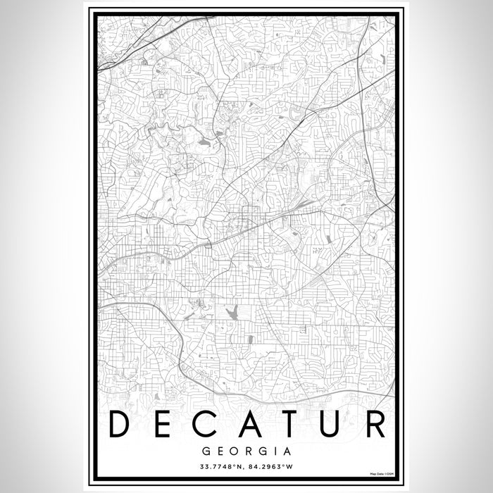 Map For Decatur Ga Decatur - Georgia Map Print in Classic — JACE Maps
