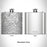 Rendered View of Decatur Georgia Map Engraving on 6oz Stainless Steel Flask
