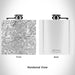 Rendered View of Decatur Georgia Map Engraving on 6oz Stainless Steel Flask in White