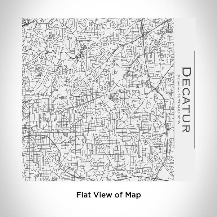 Rendered View of Decatur Georgia Map Engraving on 17oz Stainless Steel Insulated Tumbler in White