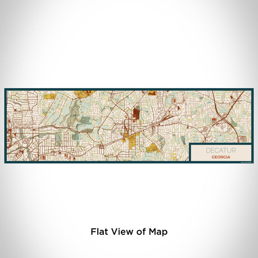 Flat View of Map Custom Decatur Georgia Map Enamel Mug in Woodblock