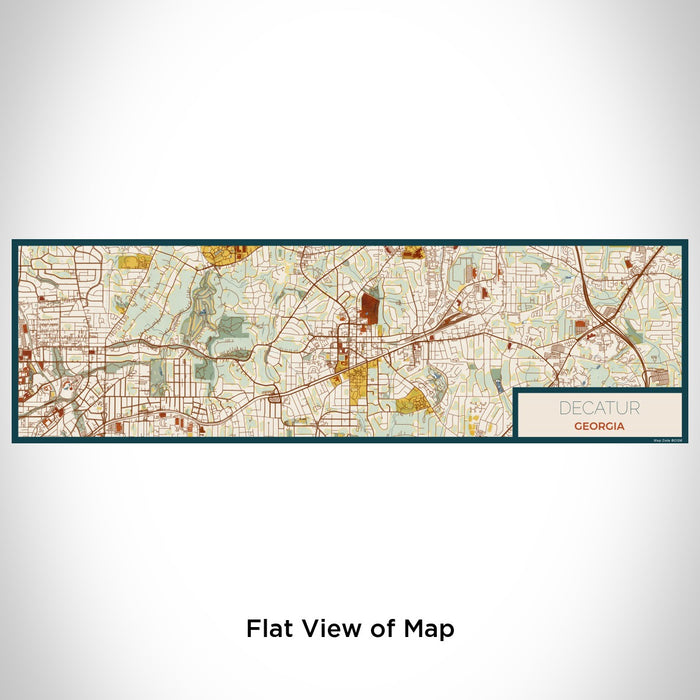 Flat View of Map Custom Decatur Georgia Map Enamel Mug in Woodblock