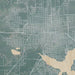 Decatur Illinois Map Print in Afternoon Style Zoomed In Close Up Showing Details