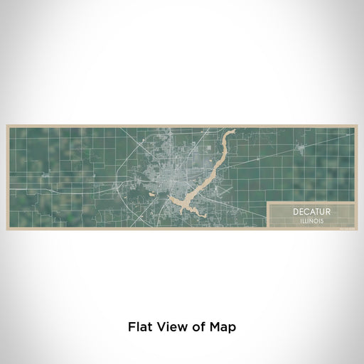Flat View of Map Custom Decatur Illinois Map Enamel Mug in Afternoon