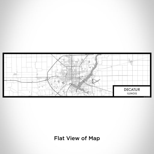 Flat View of Map Custom Decatur Illinois Map Enamel Mug in Classic