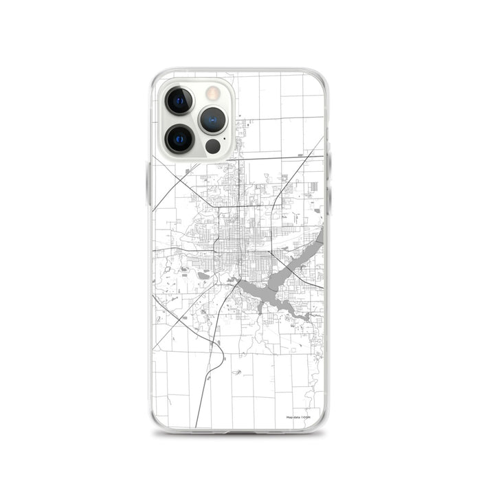 Custom Decatur Illinois Map iPhone 12 Pro Phone Case in Classic