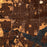 Decatur Illinois Map Print in Ember Style Zoomed In Close Up Showing Details