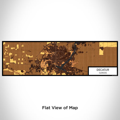 Flat View of Map Custom Decatur Illinois Map Enamel Mug in Ember