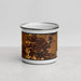 Front View Custom Decatur Illinois Map Enamel Mug in Ember