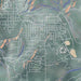 Decorah Iowa Map Print in Afternoon Style Zoomed In Close Up Showing Details