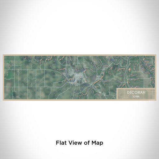 Flat View of Map Custom Decorah Iowa Map Enamel Mug in Afternoon