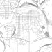 Decorah Iowa Map Print in Classic Style Zoomed In Close Up Showing Details