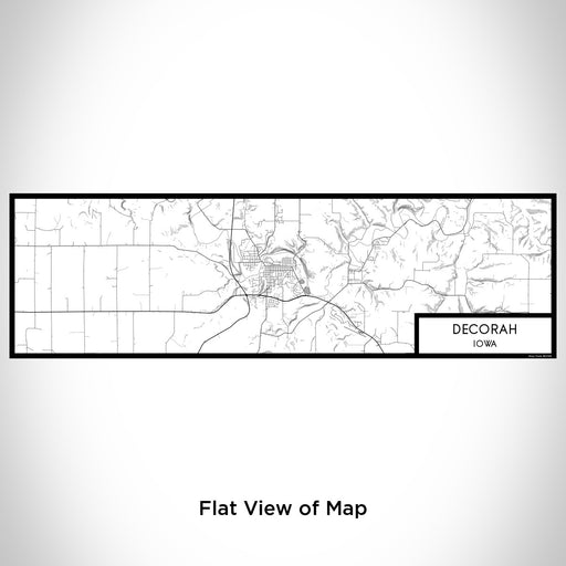 Flat View of Map Custom Decorah Iowa Map Enamel Mug in Classic