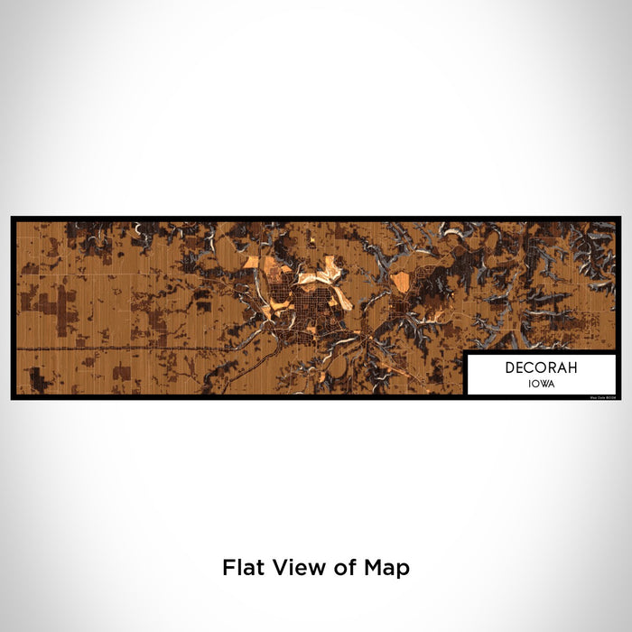 Flat View of Map Custom Decorah Iowa Map Enamel Mug in Ember
