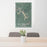 24x36 Deep Creek Lake Maryland Map Print Portrait Orientation in Afternoon Style Behind 2 Chairs Table and Potted Plant