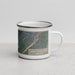 Right View Custom Deep Creek Lake Maryland Map Enamel Mug in Afternoon