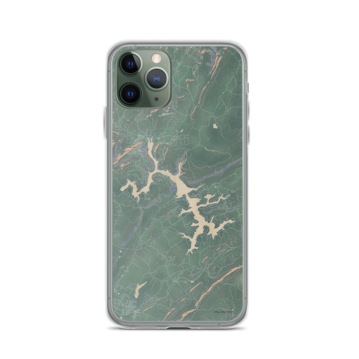 Custom iPhone 11 Pro Deep Creek Lake Maryland Map Phone Case in Afternoon