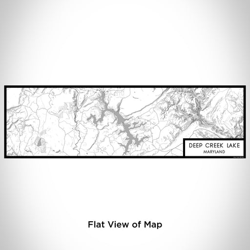 Flat View of Map Custom Deep Creek Lake Maryland Map Enamel Mug in Classic