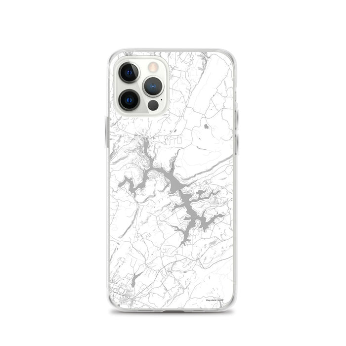 Custom iPhone 12 Pro Deep Creek Lake Maryland Map Phone Case in Classic
