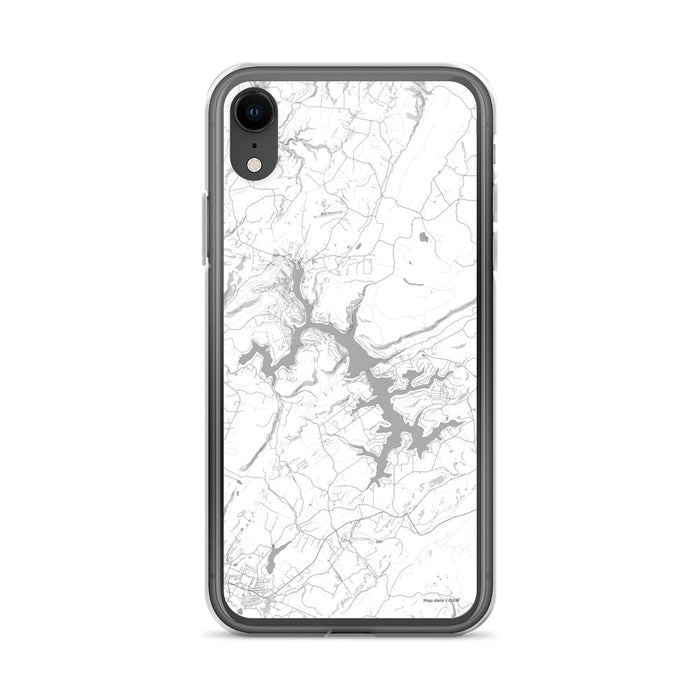 Custom iPhone XR Deep Creek Lake Maryland Map Phone Case in Classic