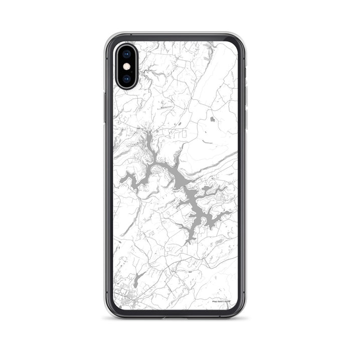 Custom iPhone XS Max Deep Creek Lake Maryland Map Phone Case in Classic