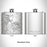 Rendered View of Deep Creek Lake Maryland Map Engraving on 6oz Stainless Steel Flask
