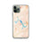 Custom iPhone 11 Pro Deep Creek Lake Maryland Map Phone Case in Watercolor